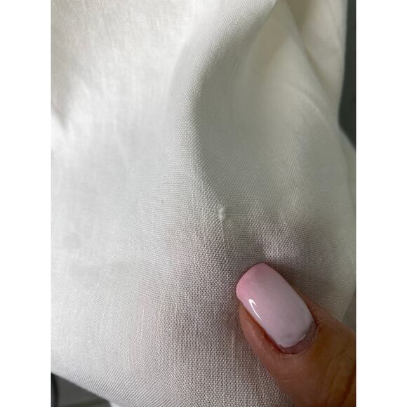 Shore Off White Linen Summer Dress - Picture 5 of 10